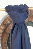 Highland Cotton Cashmere Scarf Navy /20=